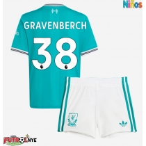 Camiseta Liverpool Ryan Gravenberch #38 Tercera Equipación para niños 2025-26 manga corta (+ pantalones cortos)